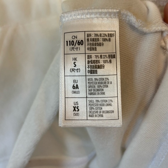 Disney Mickey Hooded Swim Coverup White & Black Sz XS - Picture 7 of 11